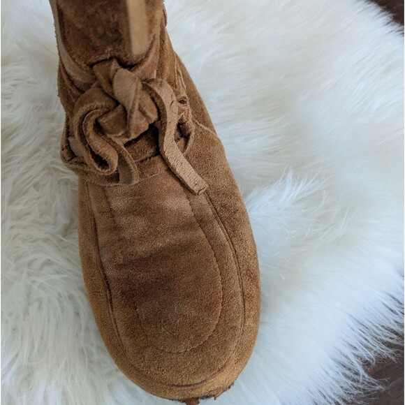 Steger Mukluks Short Brown Leather Winter Boots Women's Size US 9 Chestnut Brown - Picture 8 of 10